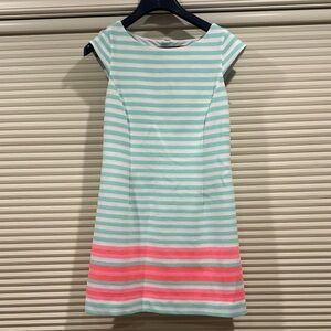 Lilly Pulitzer Aqua and Pink Striped Dress